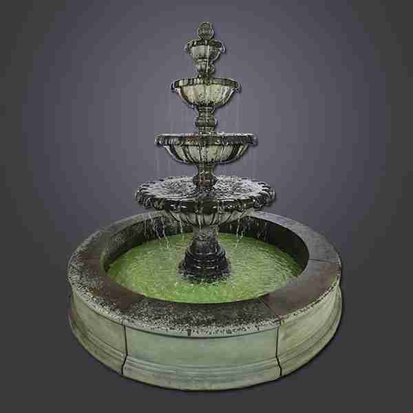 Giannini Garden Chateau Four Tier Easy Pond Large Fountain