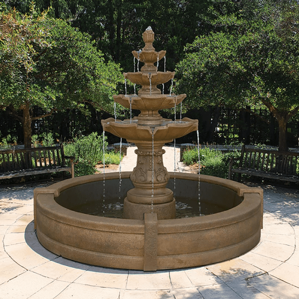 Massarelli Four Tier Fountain with 6' Pool