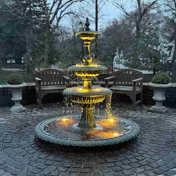 Magnus Greco Three Tier Cast Iron Fountain (Basin Sold Separate)
