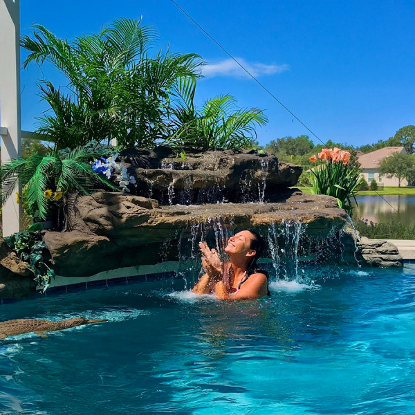 Ledge Falls Pool Waterfall by Universal Rocks.