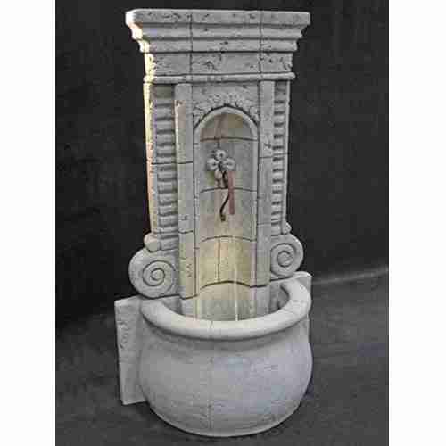 Fiore Tall Champagne Wall Fountain