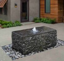 stone block fountain