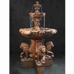 Fiore Extra Large Vesuvio Fountain w/Lion Pedestals - Image 2