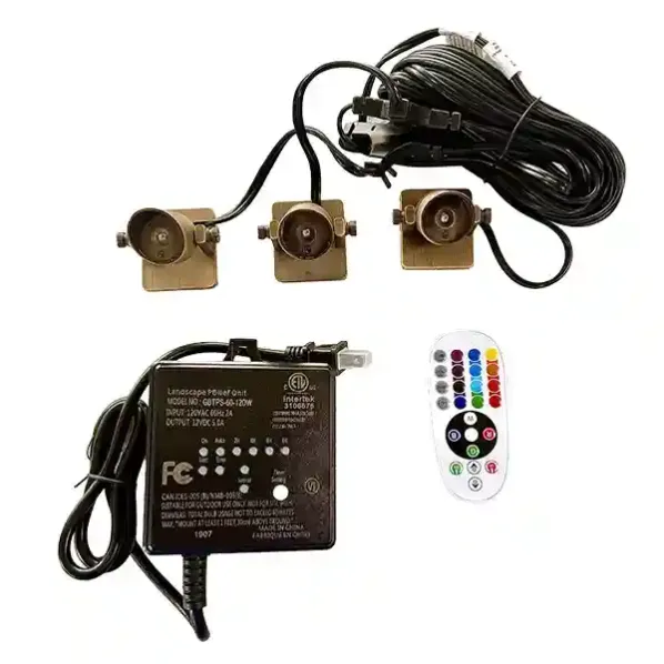 Brass Color Changing Waterfall Lights (Set of 3)