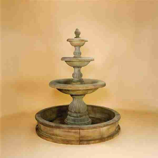 Giannini Garden Isola Three Tier Pond Fountain