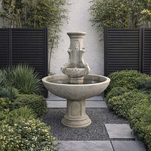 Fiore Courtyard Fleur De Lis Fountain