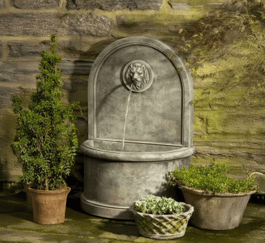 Campania Lion Wall Fountain