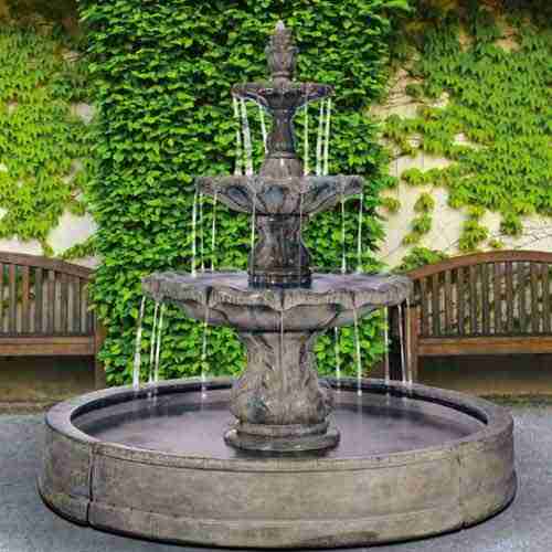 Henri Studio Classical Finial Fountain in Valencia Basin