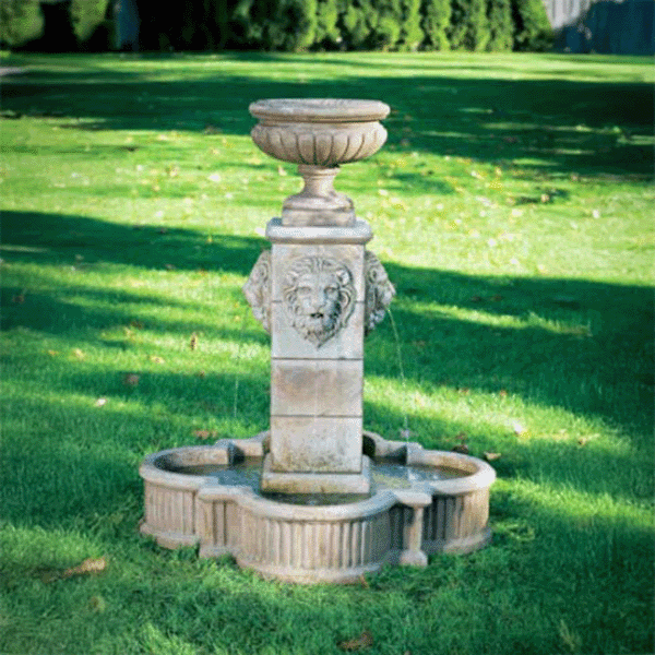 Massarelli Milano Urn Lion Fountain