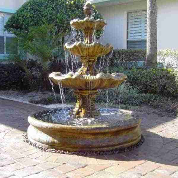 Fiore Italian Three Tier Fountain w/55" Basin