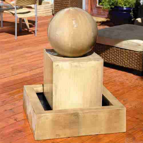 Gist Block Fountain with Ball