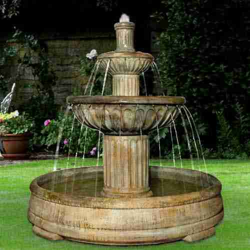 Henri Studio Fluted Fountain in Grando Basin