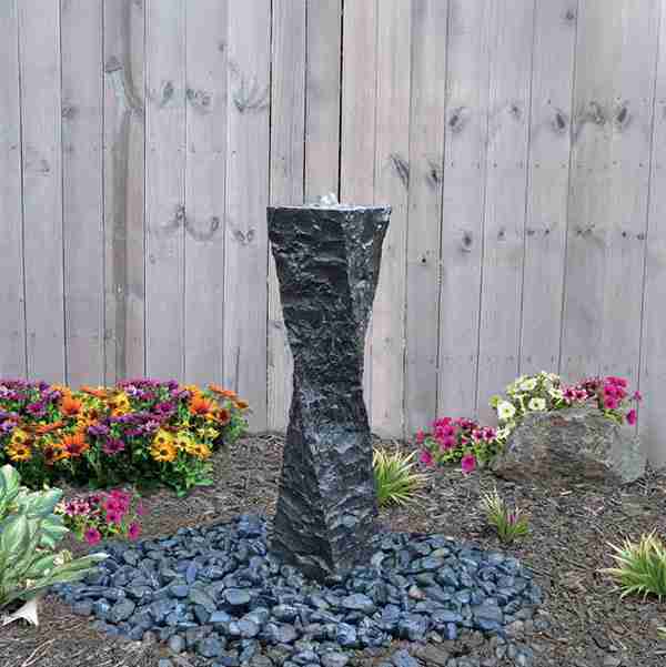 Twisted Basalt Fountain Kit 39" Tall