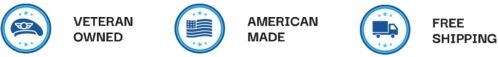 We are Veteran Owned | American Made | And often have Free Shipping